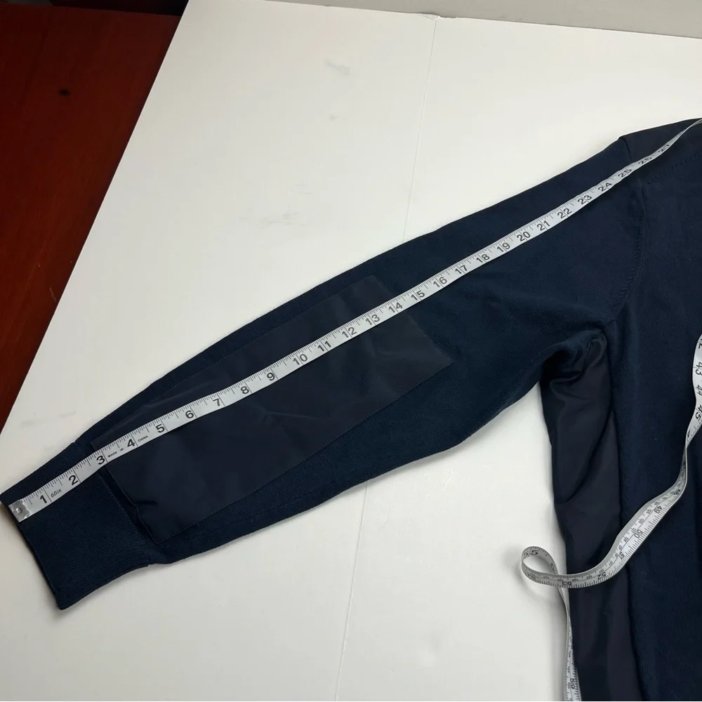 Polo Ralph Lauren Cotton Hybrid Full Zip Sweater Navy Blue Bomber Jacket 3XB NEW